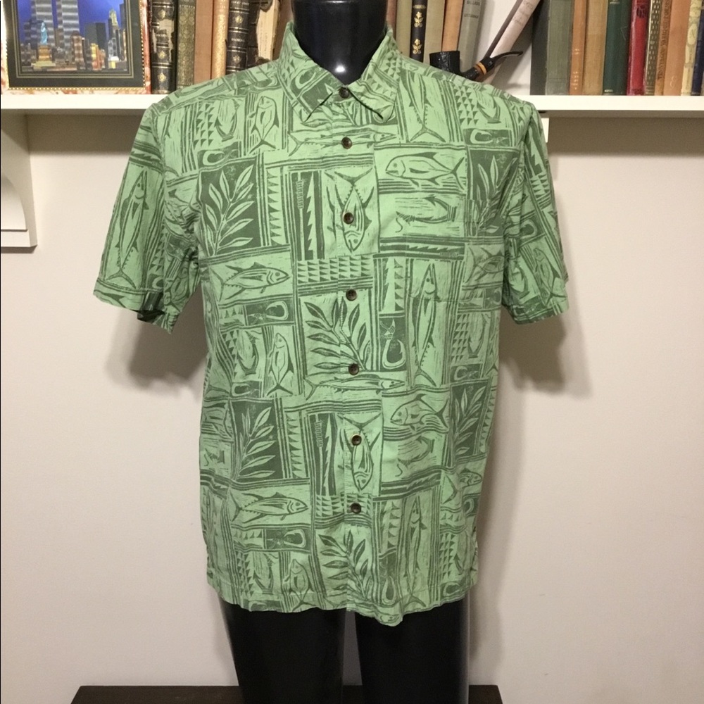 Quiksilver watermen collection fish and hook shirt